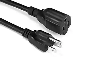 16 AWG NEMA 5-15P to NEMA 5-15R Power extension Cord