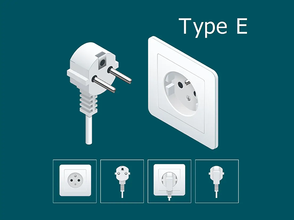Glossary type E French electrical socket plug type OK