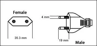 Israel SI-32 2 Prong 2.5 Amp