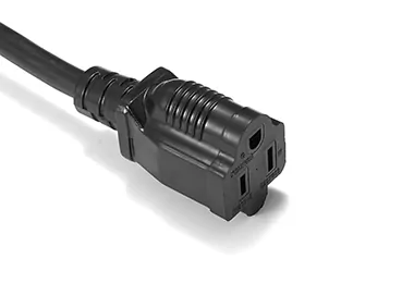 NEMA 5-15R power extension cord female plug