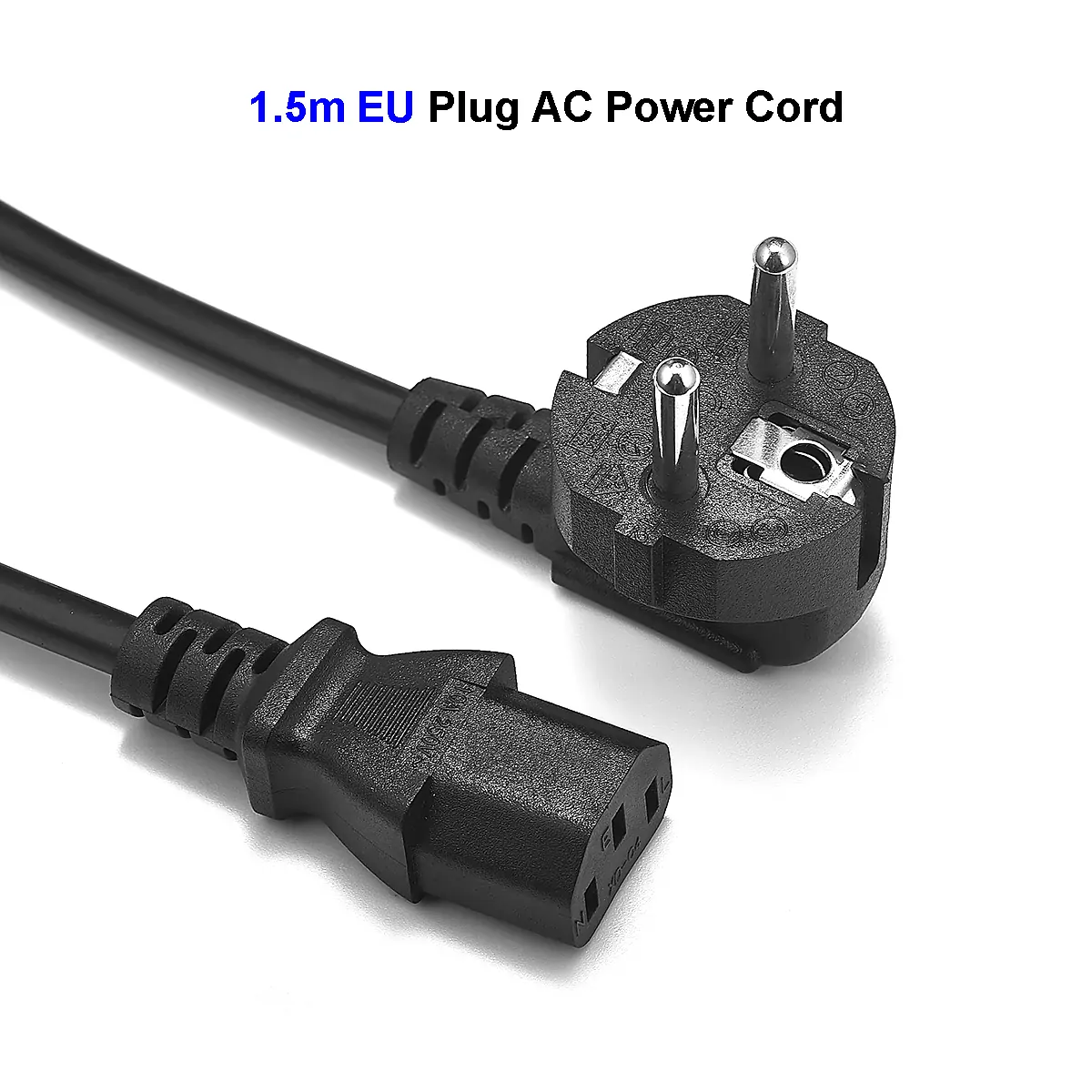 1.5m plug AC power cord 2 Pin Prong IEC C13 European Power Cord 5ft AC Adapter PC Computer Monitor Printer LCD TV - cord manufacturers | power cable manufacturers | power cord suppliers