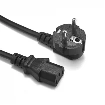 EU Plug Power Cable 2 Pin Prong IEC C13 European Power Cord 1.5m 5ft For AC Adapter PC Computer Monitor Printer LCD TV